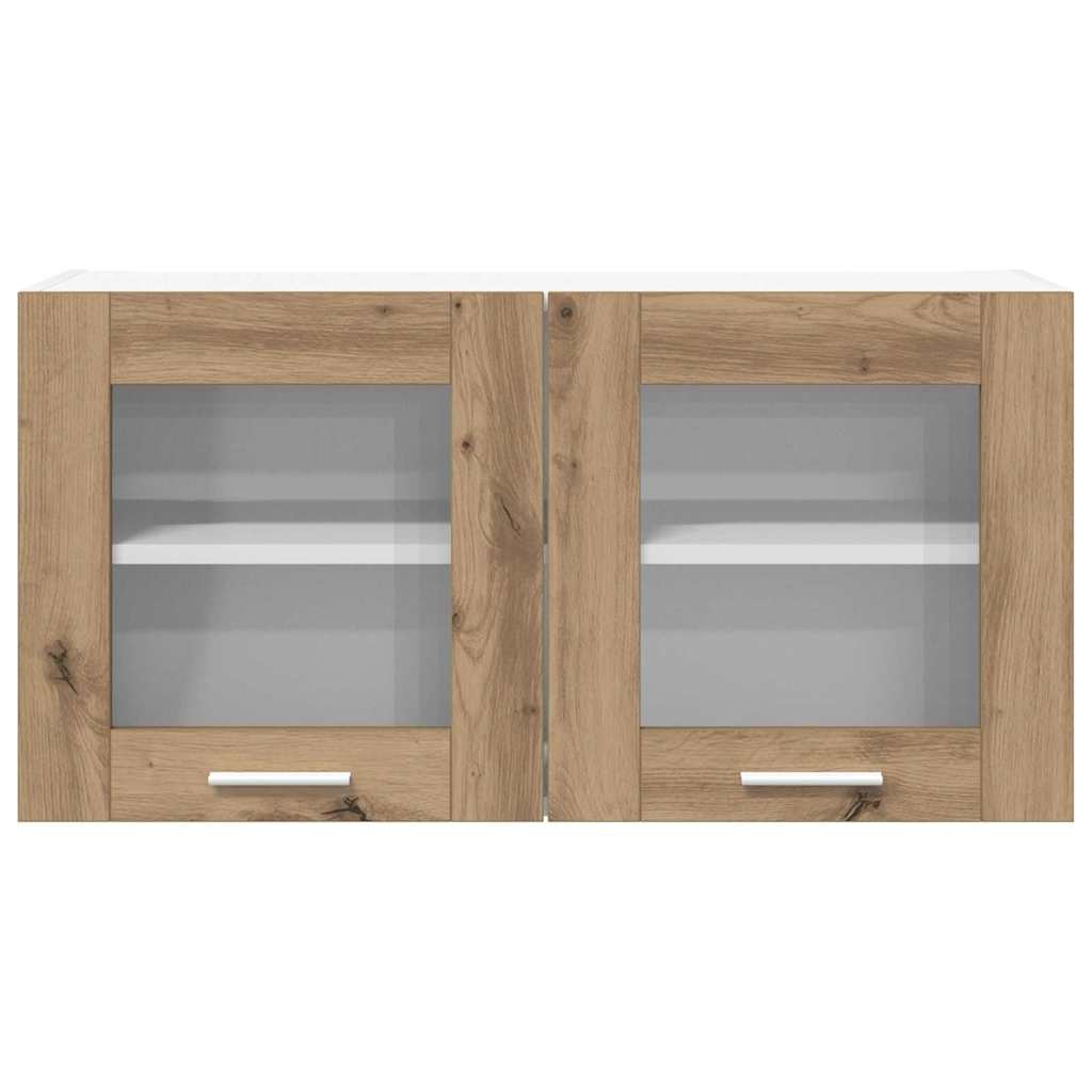 Hanging Cabinet Riga Artisan Oak and White 80 x 31 x 40 cm